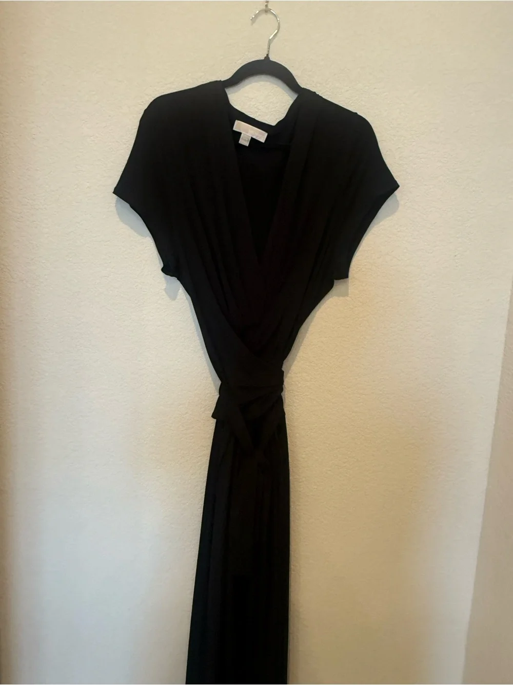 Michael Kors Black Mock Wrap Dress